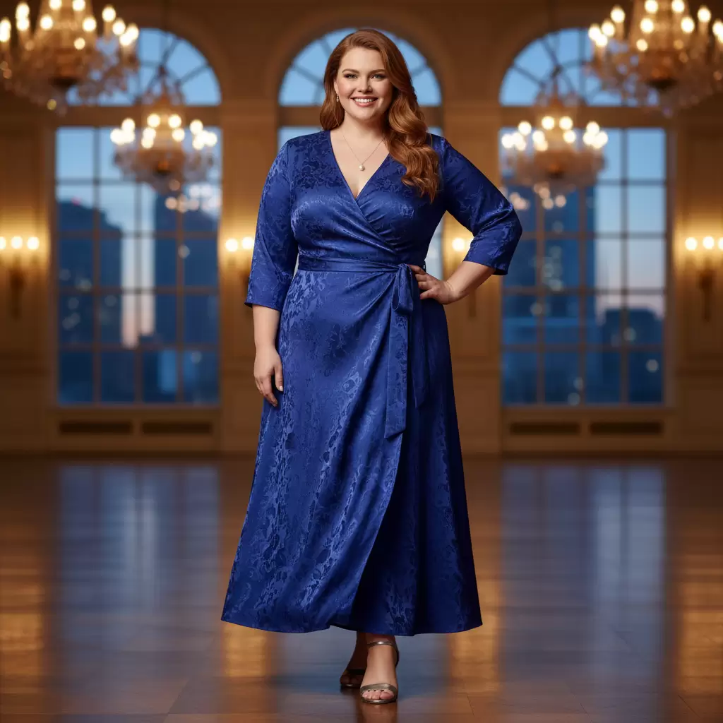 gemini_image_1768312036 Đầm vạt chéo là sự lựa chọn hoàn hảo giúp tôn vinh vẻ đẹp của nàng tròn trịa