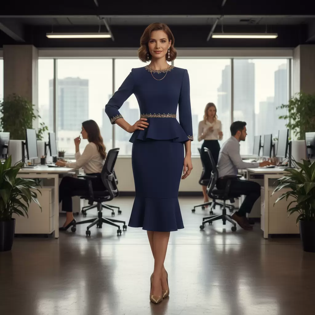 Váy công sở thiết kế mang lại vẻ ngoài tự tin và chuyên nghiệp cho phái đẹp