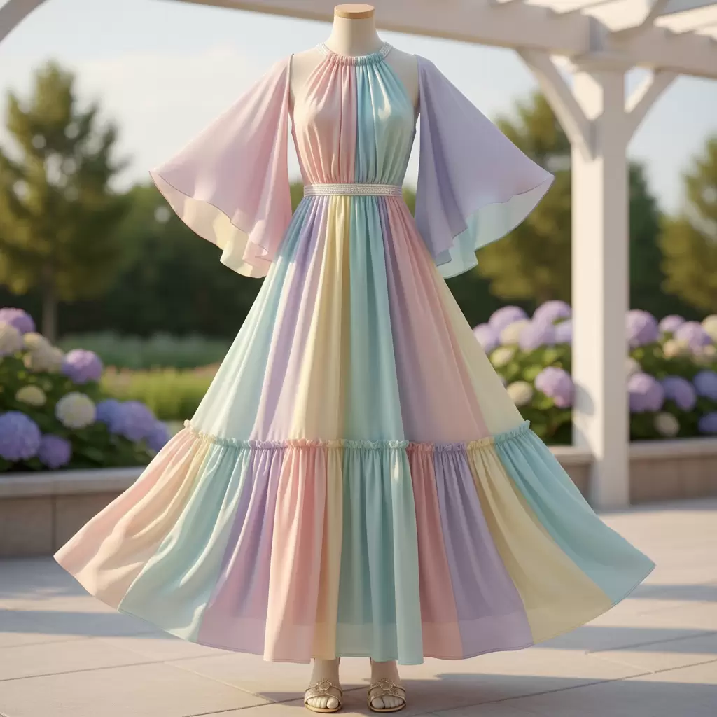 Màu sắc nhã nhặn và chất liệu lụa cao cấp mang lại cảm giác mát mẻ