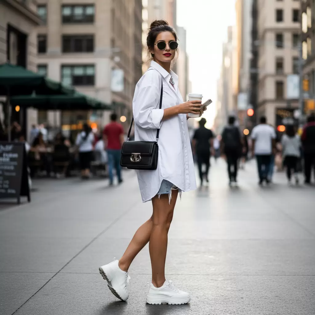 Áo sơ mi oversized là biểu tượng thời trang phóng khoáng và hiện đại trong năm nay