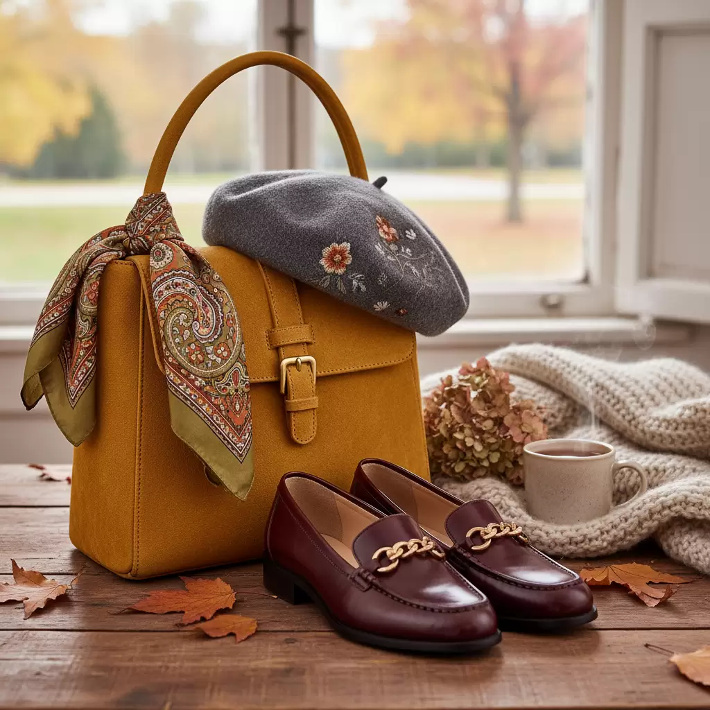 Phụ kiện là điểm nhấn quan trọng giúp nâng tầm set đồ mùa thu của bạn