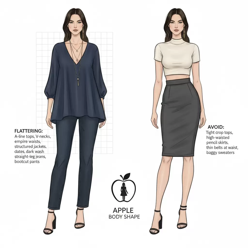 Nhận diện đặc điểm vóc dáng quả táo để có cách phối đồ phù hợp