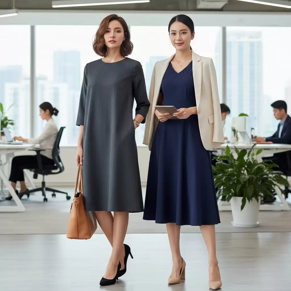 Váy suông và váy chữ A là những lựa chọn hàng đầu để che đi vòng hai kém thon gọn