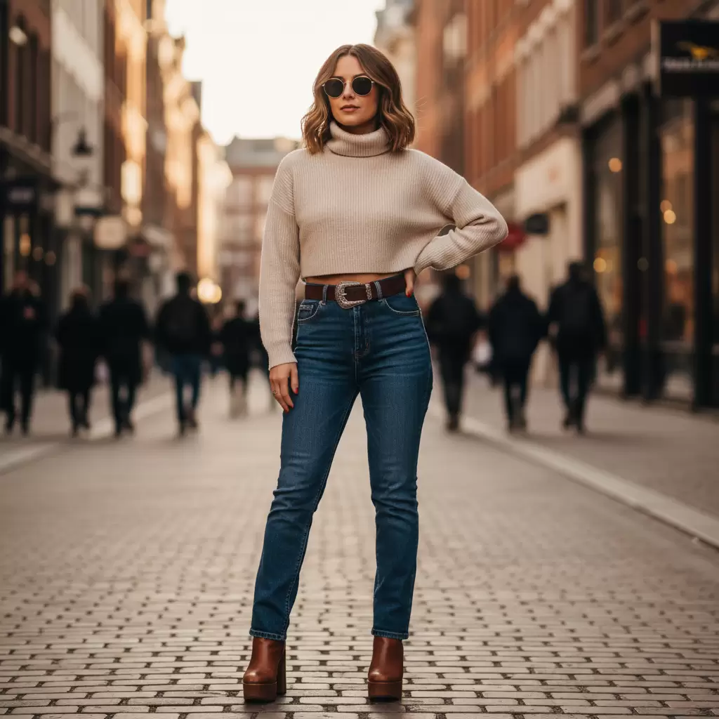 Lựa chọn đúng kiểu quần jeans giúp đôi chân trông dài và thon gọn hơn đáng kể