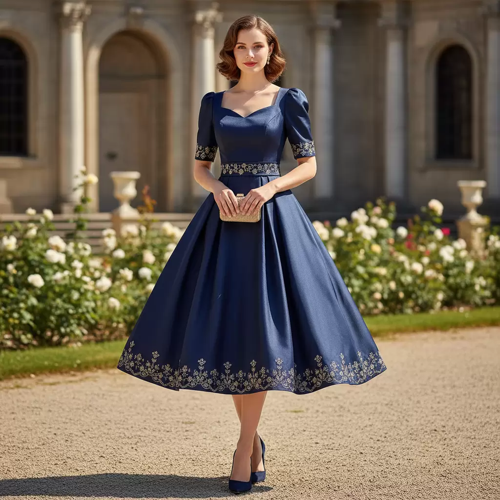 Váy xòe nhấn eo mang lại vẻ đẹp thanh lịch và đầy nữ tính