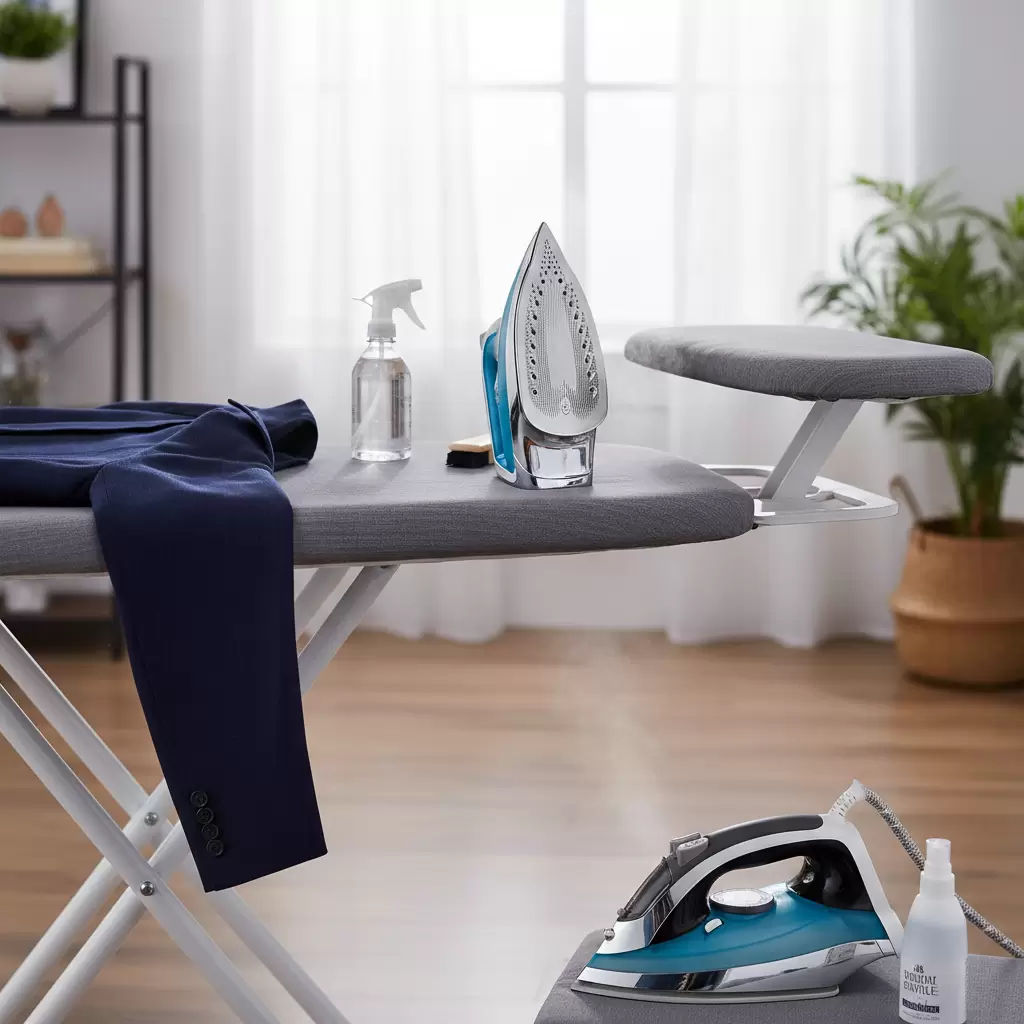 Chuẩn bị đầy đủ dụng cụ là bước đầu tiên trong cách ủi áo blazer không làm hỏng form dáng