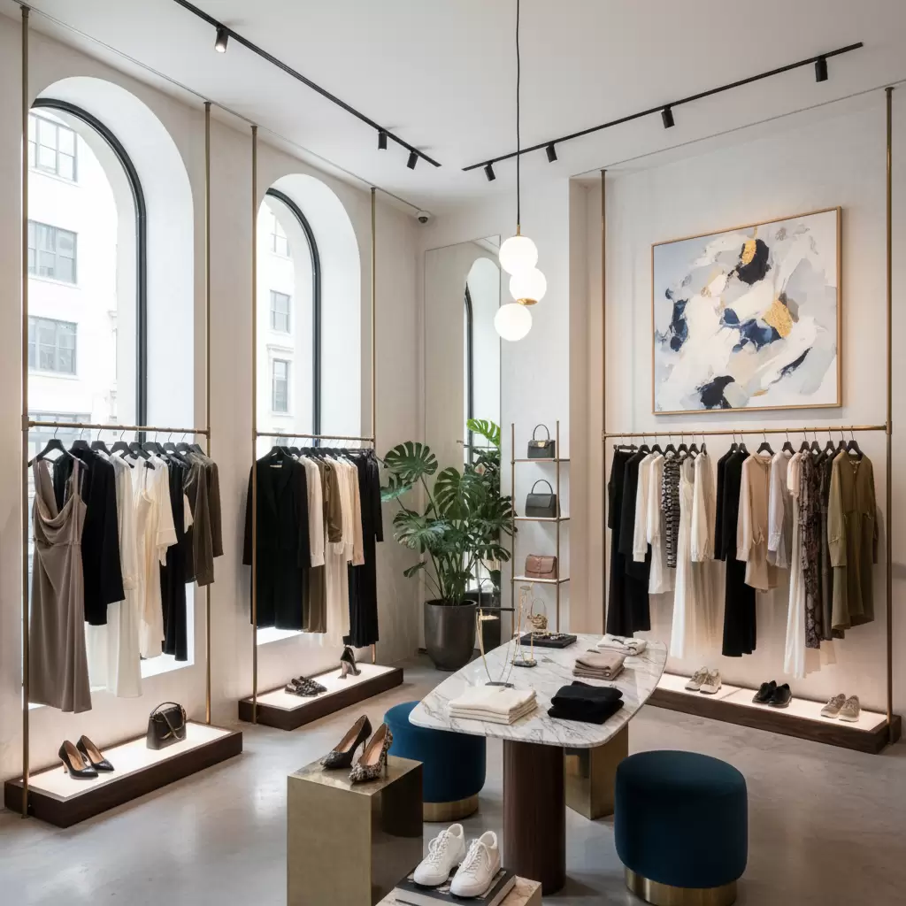 Không gian trưng bày sang trọng và tinh tế của thương hiệu thời trang Maiimer