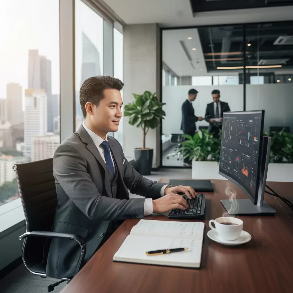 gemini_image_1768340312-1 Trang phục công sở chỉn chu tác động tích cực đến tư duy và hiệu suất làm việc