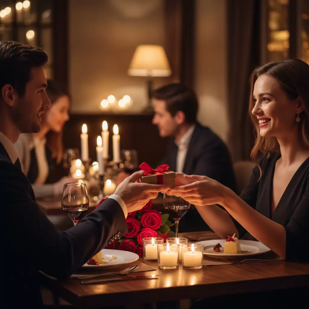 Sự bất ngờ và không gian lãng mạn giúp món quà thêm phần ý nghĩa