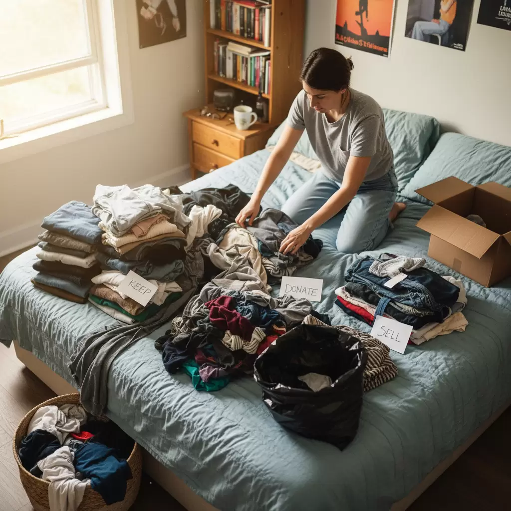 Thanh lọc quần áo là bước quan trọng để tối ưu hóa không gian lưu trữ